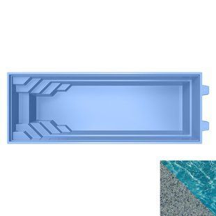 Композитный бассейн Rhino Pools Monaco Navy pearl 10х3.7х1.5 м (Monako 1000 NP + PUHC)