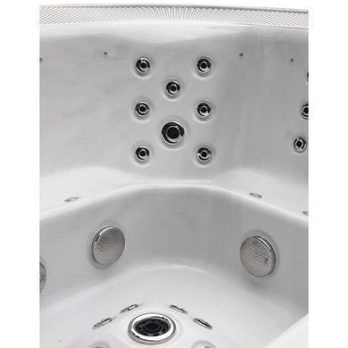 Гідромасажний басейн Aquajoy Serenity (250х230х96 см), Сріблясто-білий мармур