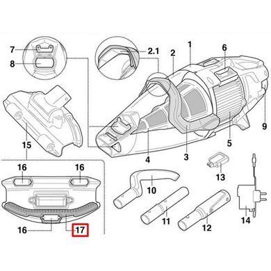 Щетка нижняя Kokido для пылесоса Voltera 75 EV75CBX/EU