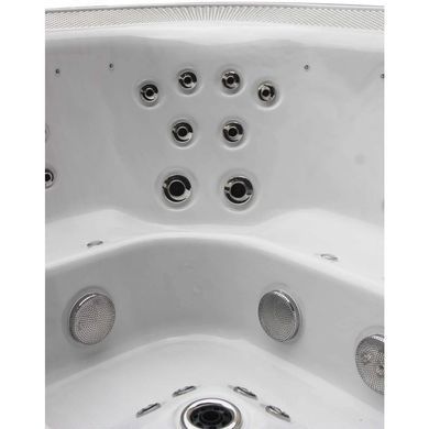 Гідромасажний басейн Aquajoy Serenity (250х230х96 см), Сріблясто-білий мармур