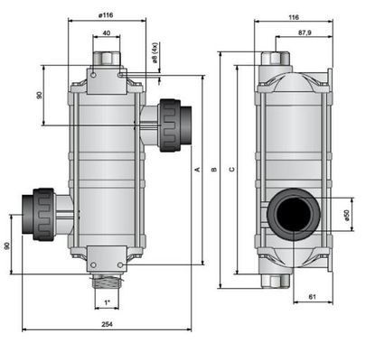 Теплообмінник Pahlen HT75 кВт