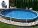 Комплект басейну Azuro 407 DL, колір Wood, 9.1 х 4.6 x 1.2м (каркас 407 DL плівка Pebbles, комплект пісочного фільтра , комплект скімера, без сходів)