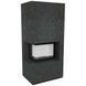 Камин Kratki FLOKI BOX левый 8 kW &Oslash; 160 в корпусе с керамогранита OXIDE NERO