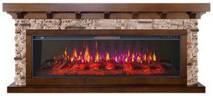 Каминокомплект ArtiFlame LUDWIG AF50 МАХАГОН КОРИЧНЕВЫЙ АНТИК (СО ЗВУКОМ)