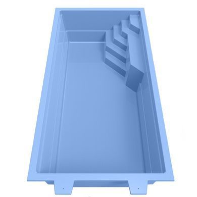 Композитний басейн Rhino Pools Corsica Navy pearl 7.4х3.7x1.5 м (Corsica NP PUHC)