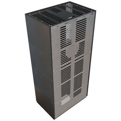 Камін Kratki FLOKI BOX лівий 8 kW &Oslash; 160 в обудові модульній INDIAN BLACK