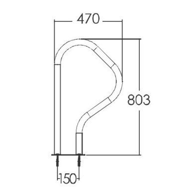 Поручень Emaux ARB-F (AISI316)
