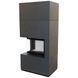 Камін Kratki FLOKI BOX лівий 8 kW &Oslash; 160 в обудові модульній INDIAN BLACK