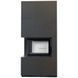 Камін Kratki FLOKI BOX лівий 8 kW &Oslash; 160 в обудові модульній INDIAN BLACK