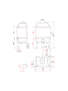 Каминная топка BeF THERM 8 CP PASSIVE