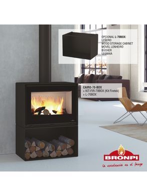 Сталева піч Bronpi CAIRO 70 BOX + L 70 BOX