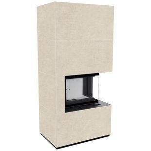 Камин Kratki FLOKI BOX правый 8 kW &Oslash; 160 в корпусе с керамогранита FOKOS SALE