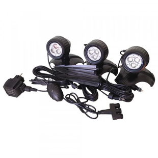Светильник для пруда LED lamp set 3x3 с автоматическим датчиком включения