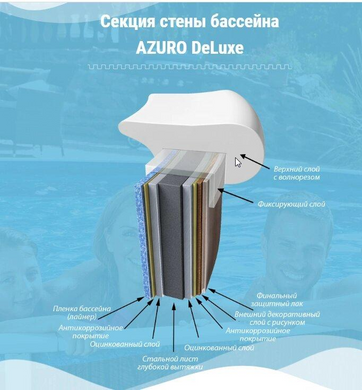 Комплект бассейна Azuro, цвет Ratan, 5.5 х 3.7 x 1.2м с пленкой Lagoon (комплект песочного фильтра, комплект скиммера, без лестницы)
