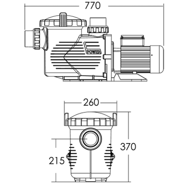 Насос Emaux EPH200 (220В, 27.5 м3/ч, 2HP)
