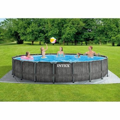 Каркасный бассейн Intex 26744 GREYWOOD (549х122 см) с картриджным фильтром, лестницей и тентом