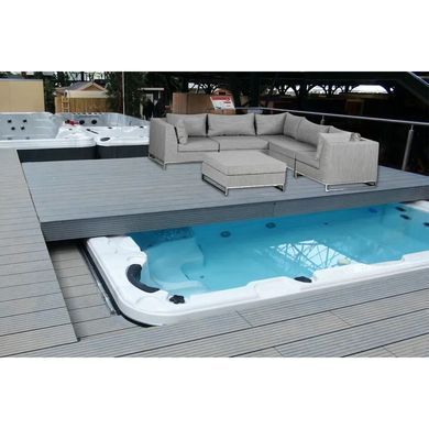 Плавательный SPA бассейн Passion Spas Fitness 2 Deep (500x228x152 см), Серебристо-белый