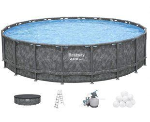 Каркасный бассейн Bestway 561JZ APX365 Winterproof полный набор с системой песчаных фильтров &Oslash; 671 x 132 см