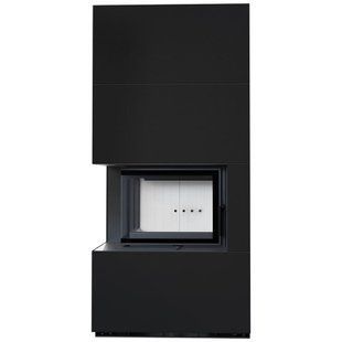 Камин Kratki FLOKI BOX левый 8 kW &Oslash; 160 в корпусе ZIMBABWE NERO