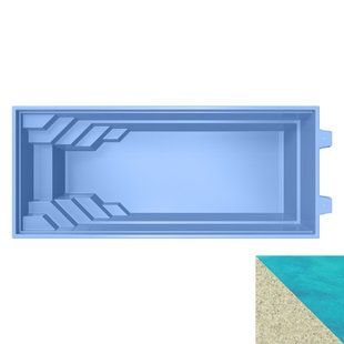 Композитный бассейн Rhino Pools Monaco Beach pearl 8.5х3.7х1.5 м(Monaco 850 BP + PUHC)