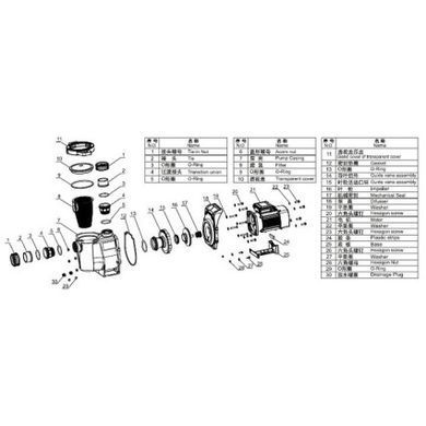Насос AquaViva LX SWPB100M 11.5 м3/ч (1HP, 220В)