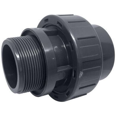 Муфта ПВХ Era UU00250 розбірна із зовнішнім різьбленням, d50х1-1/2"