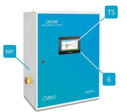 УФ установка CLEAR-DIRECT 8 кВт, 385 м3/год з ручним очисником, сенсорний екран