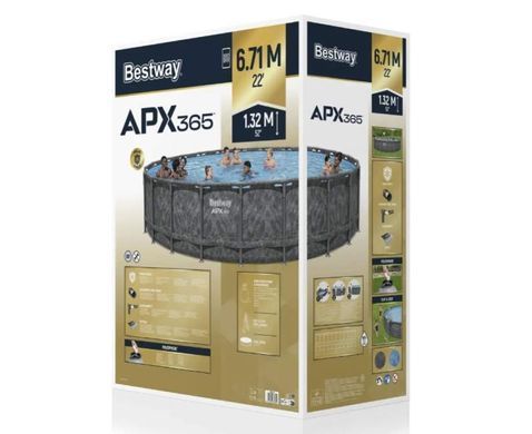 Каркасный бассейн Bestway 561JZ APX365 Winterproof полный набор с системой песчаных фильтров &Oslash; 671 x 132 см