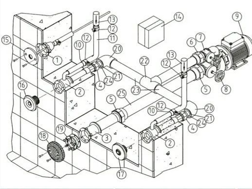Комплект гідромасажу Standard 2 фор., 0,5 кВт, WS