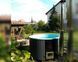 Бочка-купель Finspa "Везувий комфорт" вагонка обычная, купель серая, 15 кВт