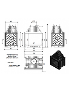 Каминная топка Kratki ZUZIA 16 DECO