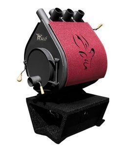 Печь Rud Pyrotron Кантри 01 (отапливаемая площадь 80 кв.м. х 2,5 м) без стекла, с обшивкой декоративной (бордовая)