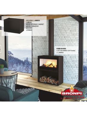 Стальная печь Bronpi CAIRO 90 BOX + L 90 BOX