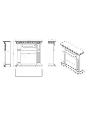 Камінокомплект aflamo Riviera горіх + LED 60 3D