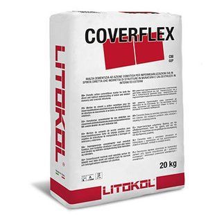 Цементная двухкомпонентная эластично-пластическая смесь LITOKOL Coverflex 20 кг