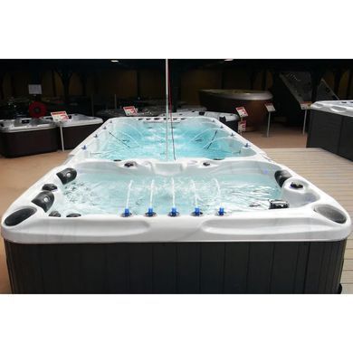 Плавальний SPA басейн Passion Spas Fitness 1 Deep (400x228x152 см), Біло-сірий