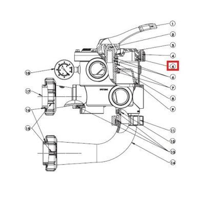 Кільце ущільнювача Hayward SPX0714L під кришку 6-ти поз.вентиля 1,5"