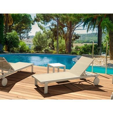 Шезлонг Aquajoy Casablanca, белый с серо-коричневым