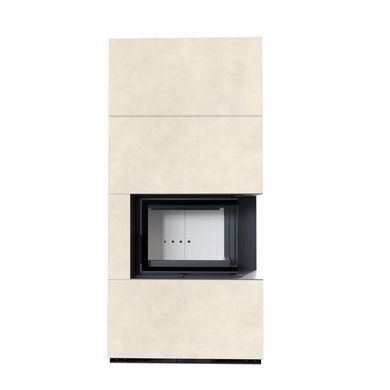Камін Kratki FLOKI BOX правий 8 kW &Oslash; 160 в обудові з керамограніту FOKOS TALCO
