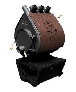 Печь Rud Pyrotron Кантри 01 (отапливаемая площадь 80 кв.м. х 2,5 м) без стекла, с обшивкой декоративной (коричневая)