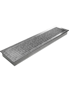 Вентиляционная решетка Kratki 17x70 см FRESH черно-серебряная