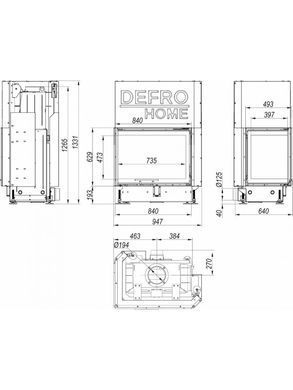 Каминная топка Defro Home PORTAL ME BL G