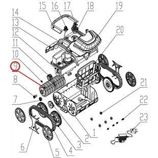 Комплект роликов к пылесосу Wybotics WY200, (Roller kit №9/WY200)