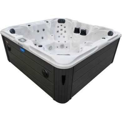 Гідромасажний басейн Aquajoy Maldives (230х230х95 см), Сріблясто-білий мармур