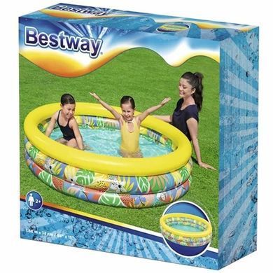 Дитячий надувний басейн Bestway 51203 (168x38 см) Квітковий рай