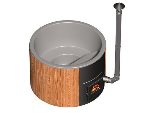 Бочка-купіль Finspa "Везувій комфорт" термоясен, купіль біла, 15 кВт