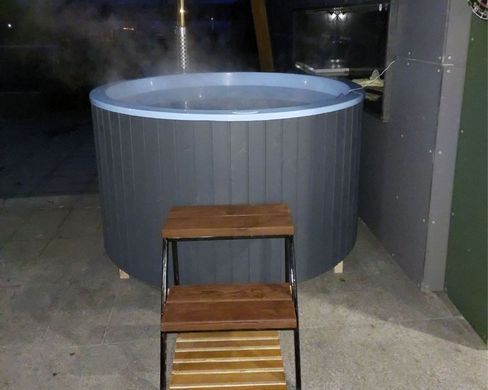 Бочка-купіль Finspa "Везувій комфорт" термоясен, купіль біла, 15 кВт