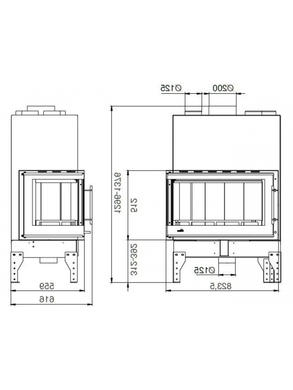 Камінна топка Uniflam 760 EVO LBS ліве скло