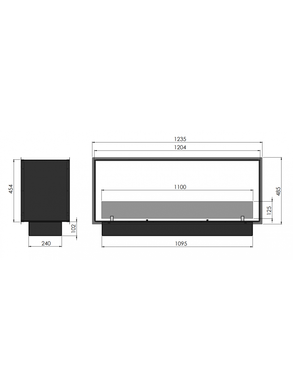 Біокамін Infire 2 SIDE 1200 SLIM
