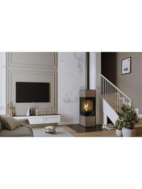 Сталева піч Defro Home QUADROOM LONG Чорний